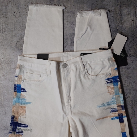 BlankNYC Cream Embroidered Jeans - Picture 8 of 10